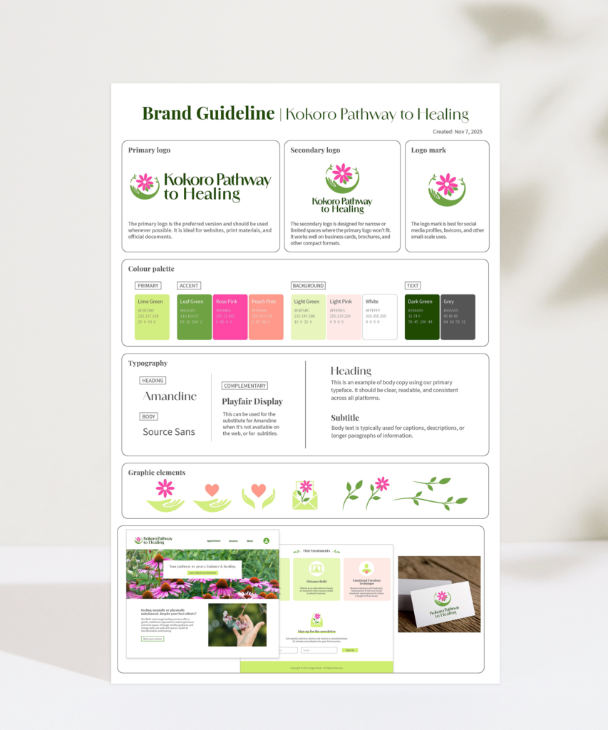 Kokoro Pathway to Healing brand guideline