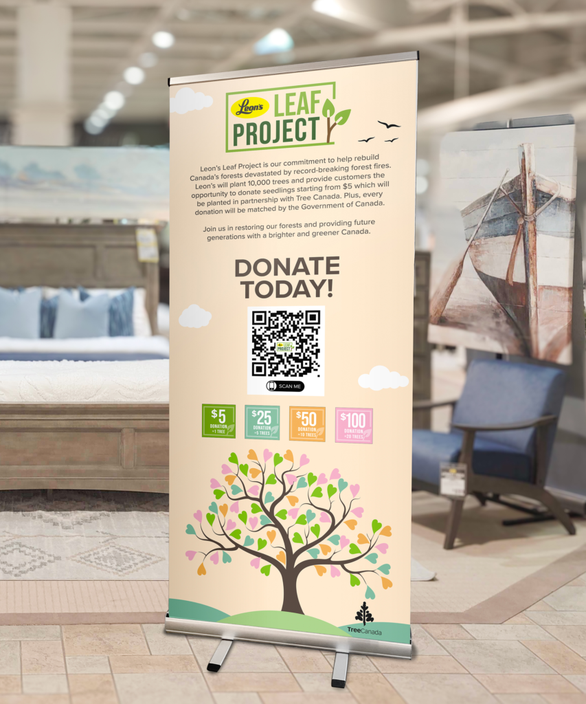 Leon's Leaf Project standing banner photo