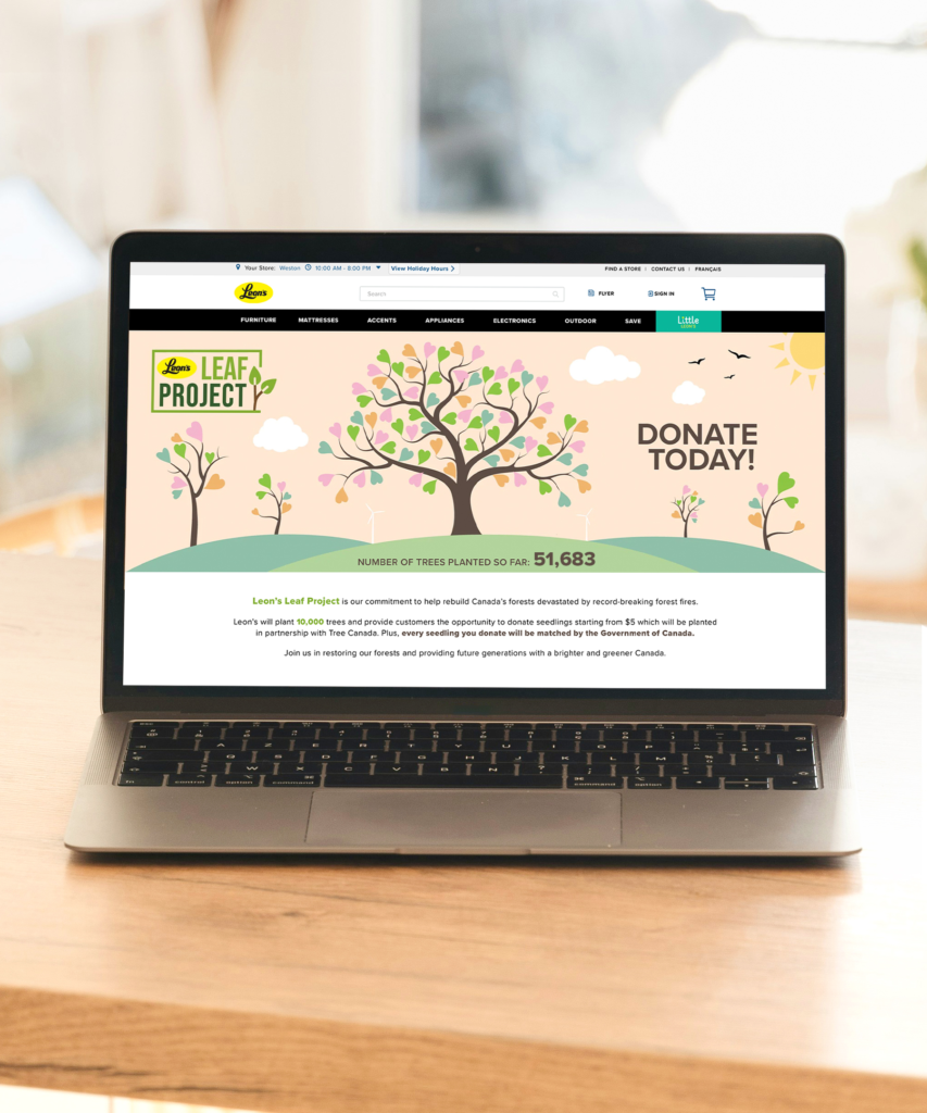 Donation webpage