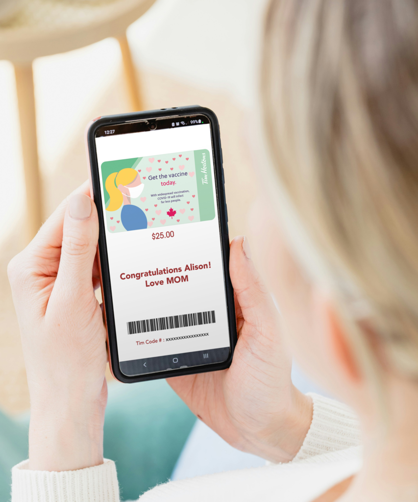 Gift card on phone